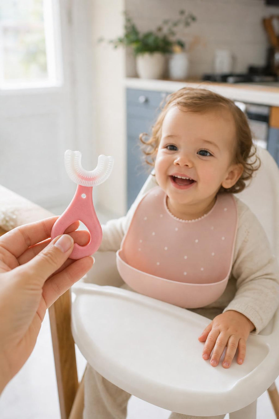 Baby Toothbrush by Fastee — 360° U-Shaped Silicone Brush (2-Pack)