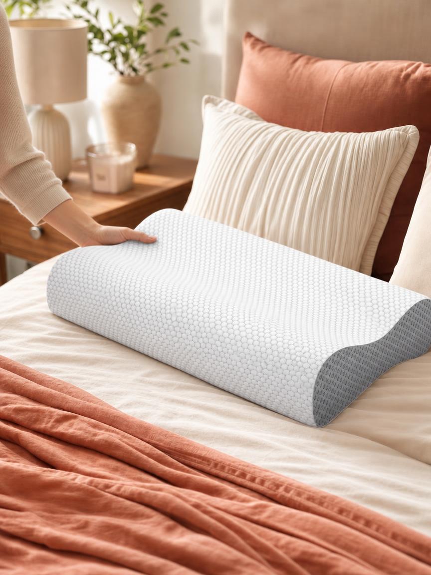 NeckEase by Fastee — Orthopedic Contour Memory Foam Pillow