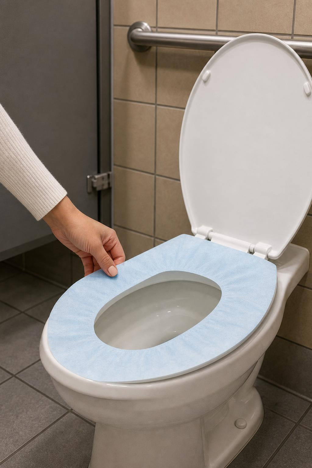 A clean layer in any public restroom